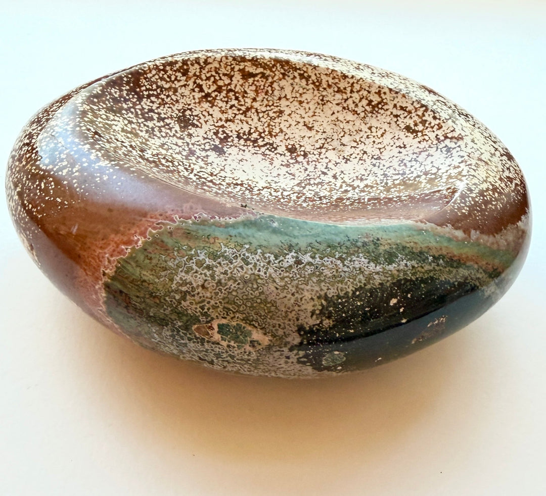 Multicolor Ocean Jasper Bowl | Handcrafted | Dakota Nature