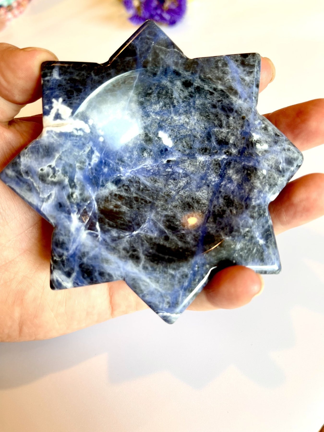 Octagram Sodalite Dish - Dakota Nature LLC