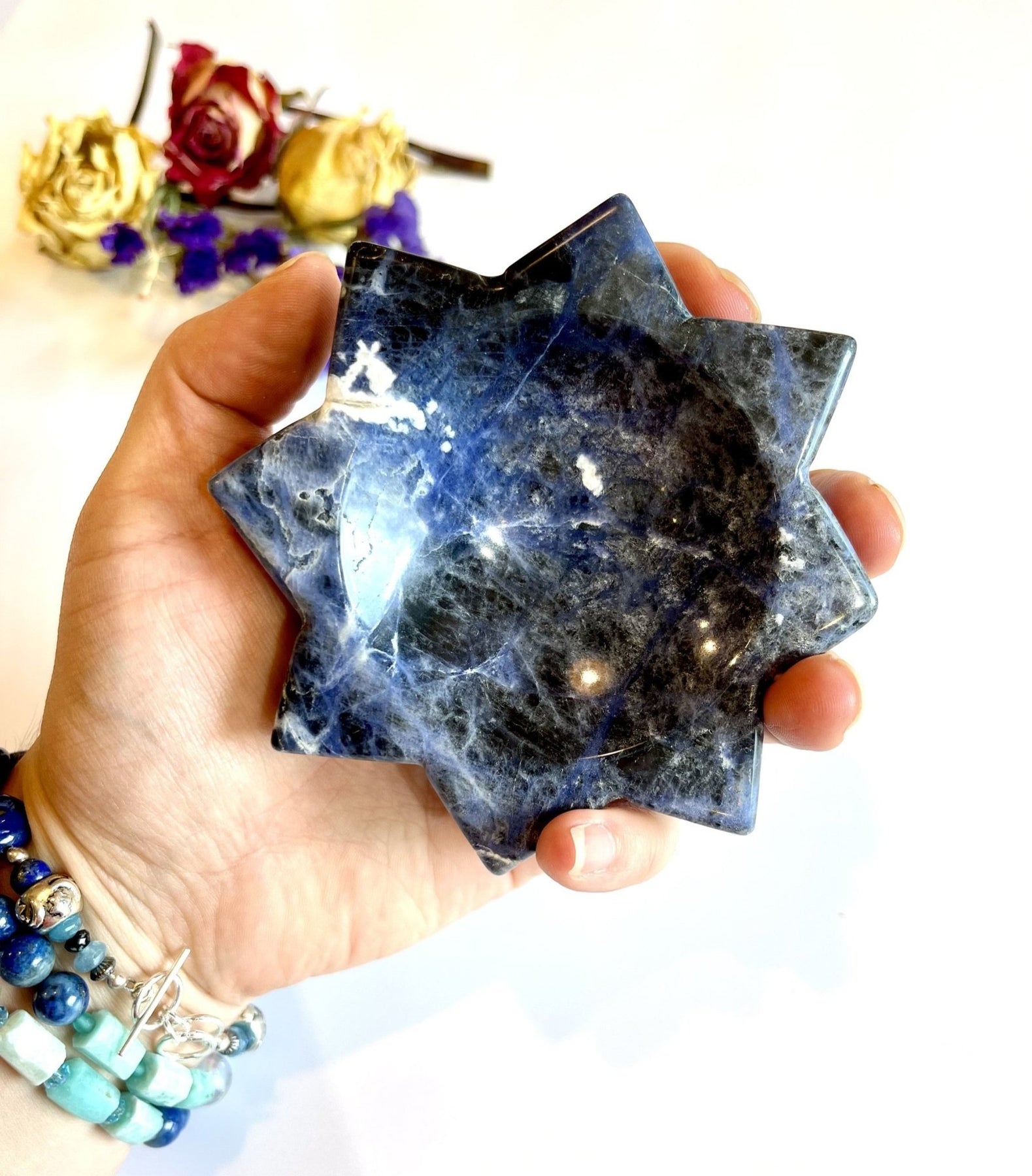 Octagram Sodalite Dish - Dakota Nature LLC